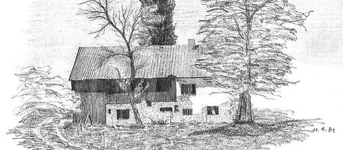 Zeichnung Bauernhaus
